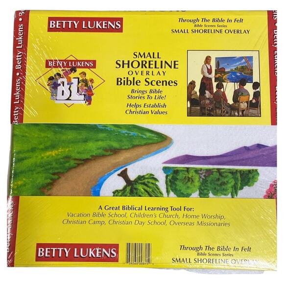 Betty Lukens Through The Bible In Felt Shoreline Overlay & Water Sky Background - Picture 2 of 10